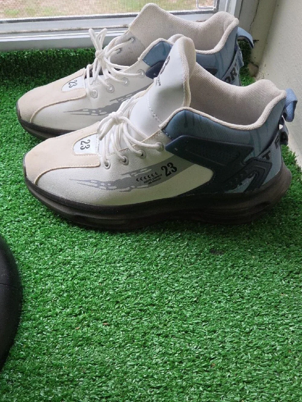 Men's White and Gray '23' Running Sneakers